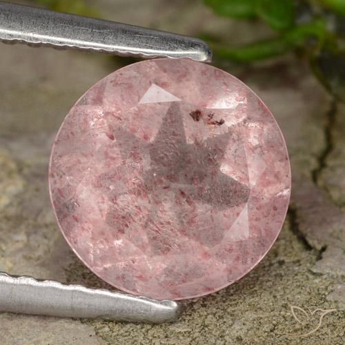 Quartz Fraise Rose clair naturelle Tour, 1.61 ct, Translucide
