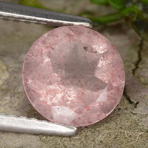 Quartz Fraise Rose clair naturelle Tour, 1.61 ct, Translucide