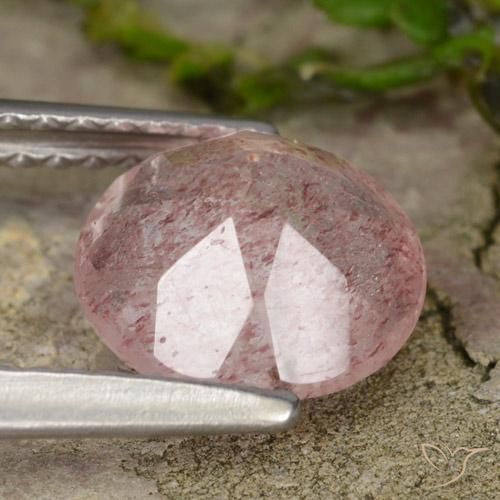 Quartz Fraise Rose clair naturelle Tour, 1.61 ct, Translucide
