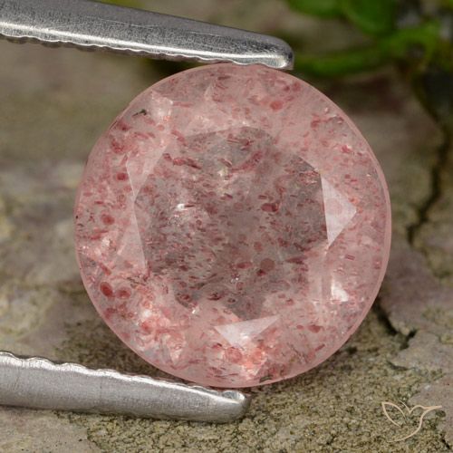 1.51ct Naturel Rose clair Quartz fraise, Tour, Translucide
