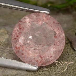 Quartz fraise Rose clair naturelle Tour, 1.51 ct, Translucide