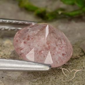 Quartz fraise Rose clair naturelle Tour, 1.51 ct, Translucide