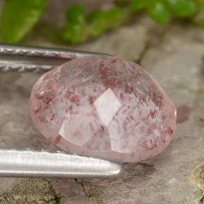 Quartz fraise Rose clair naturelle Coupe roude, 1.65 ct, Translucide