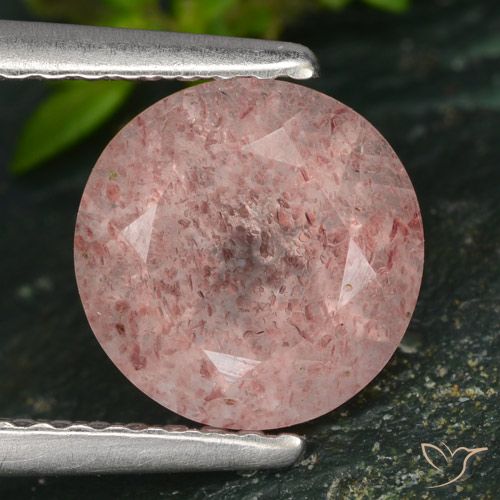 1.83ct Naturel Rose clair Quartz fraise, Tour, Translucide