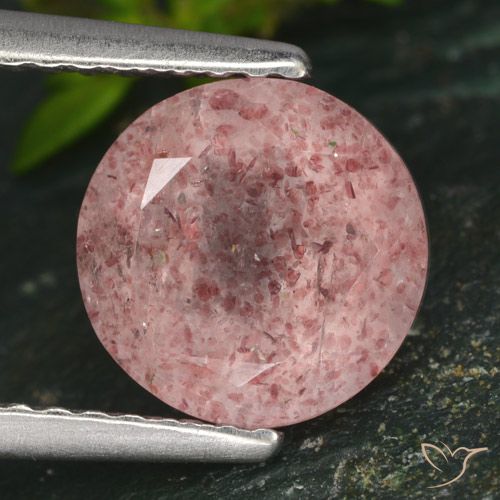 Quartz Fraise Rose terreux naturelle Tour, 1.73 ct, Translucide