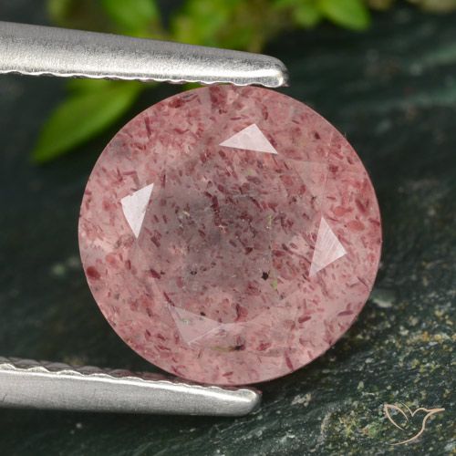 Quartz Fraise Rose moyen naturelle Tour, 2.10 ct, Translucide