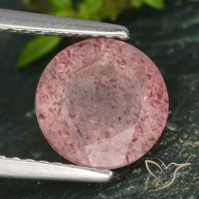 Quartz Fraise Rose moyen naturelle Tour, 2.10 ct, Translucide