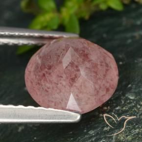 Quartz fraise Ton rose naturelle Tour, 1.74 ct, Translucide