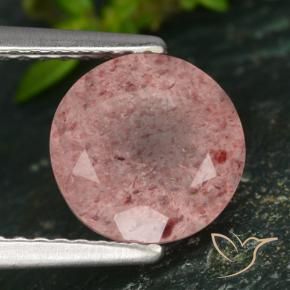 Quartz fraise Rose rose profond naturelle Tour, 2.16 ct, Translucide