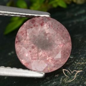 Quartz fraise Rose naturelle Tour, 1.96 ct, Translucide