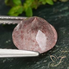 Quartz fraise Rose naturelle Tour, 1.96 ct, Translucide