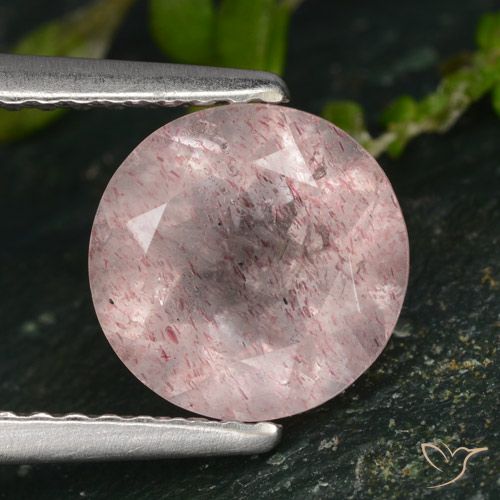 1.78ct Naturel Rose clair Quartz fraise, Tour, Translucide