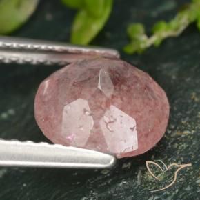 Quartz fraise Rose naturelle Tour, 1.77 ct, Translucide