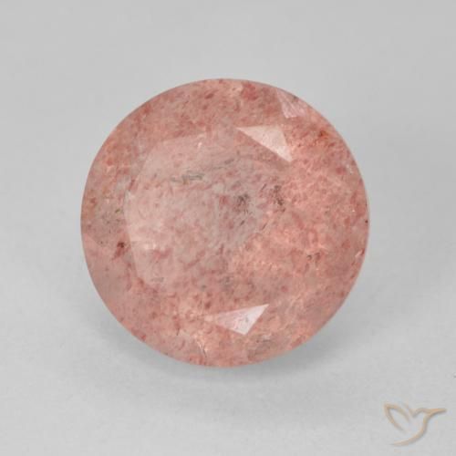 4.95ct Naturel Rose moyen Quartz Fraise, Tour, Translucide