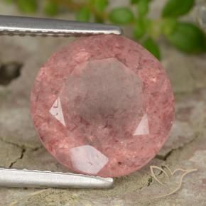 Quartz fraise Rose moyen naturelle Tour, 4.68 ct, Translucide