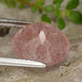 Quartz fraise Rose moyen naturelle Tour, 4.68 ct, Translucide