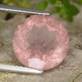 Quartz fraise Rose terreux naturelle Tour, 4.16 ct, Translucide