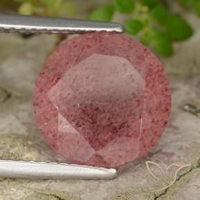 Quartz fraise Rose moyen naturelle Tour, 4.49 ct, Translucide