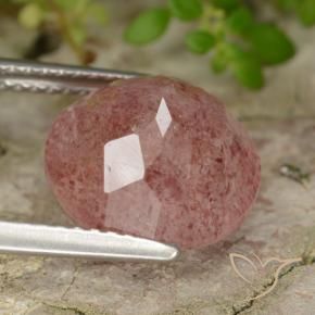 Quartz fraise Rose moyen naturelle Tour, 4.49 ct, Translucide
