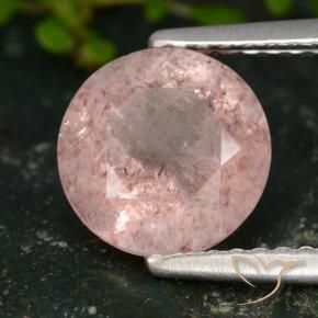 Quartz fraise Rose clair naturelle Tour, 1.73 ct, Translucide