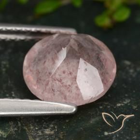 Quartz fraise Rose clair naturelle Tour, 1.73 ct, Translucide
