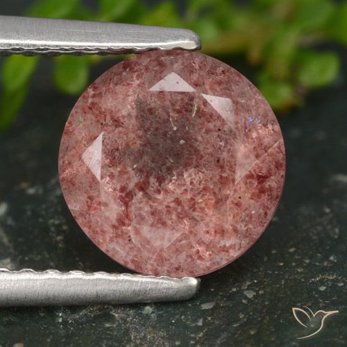 Quartz Fraise Rose moyen naturelle Tour, 1.80 ct, Translucide