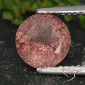 Quartz Fraise Rose moyen naturelle Tour, 1.80 ct, Translucide