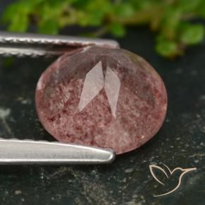 Quartz Fraise Rose moyen naturelle Tour, 1.80 ct, Translucide