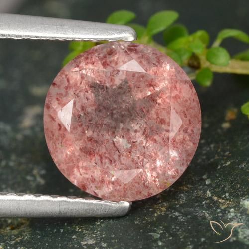 Quartz Fraise Rose moyen naturelle Tour, 1.78 ct, Translucide