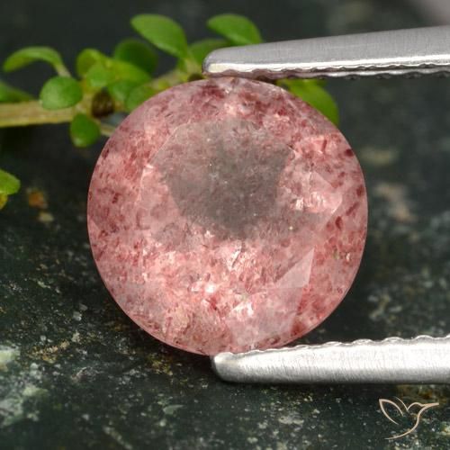 Quartz Fraise Rose moyen naturelle Tour, 1.78 ct, Translucide