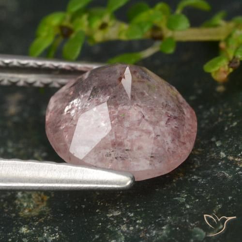 Quartz fraise Rose moyen-léger naturelle Tour, 1.60 ct, Translucide