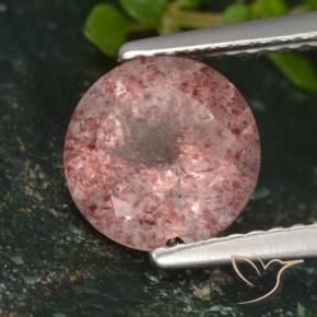 Quartz fraise Rose foncé naturelle Tour, 1.67 ct, Translucide