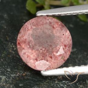 Quartz fraise Rose terreux naturelle Tour, 1.80 ct, Translucide