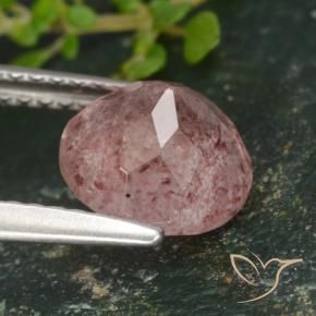 Quartz fraise Rose terreux naturelle Tour, 1.80 ct, Translucide