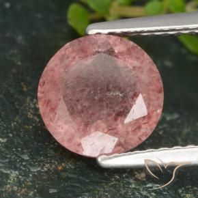 Quartz fraise Rose moyen-léger naturelle Tour, 1.77 ct, Translucide
