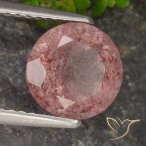 Quartz Fraise Rose moyen naturelle Tour, 1.68 ct, Translucide