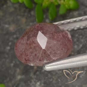 Quartz Fraise Rose moyen naturelle Tour, 1.68 ct, Translucide