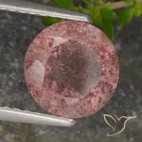 Quartz fraise Rose naturelle Tour, 1.78 ct, Translucide