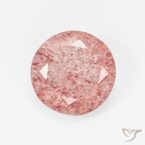 Quartz Fraise Rose terreux naturelle Tour, 1.58 ct, Translucide