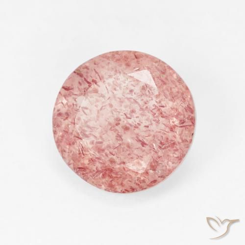 Quartz Fraise Rose terreux naturelle Tour, 1.58 ct, Translucide