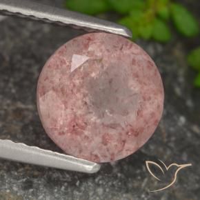 Quartz fraise Rose clair naturelle Tour, 1.85 ct, Translucide