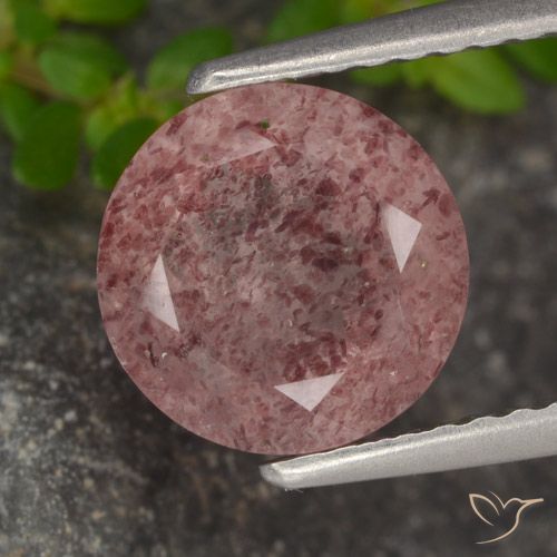 Quartz Fraise Rose moyen naturelle Tour, 1.94 ct, Translucide