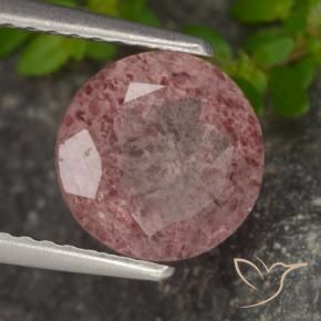 Quartz Fraise Rose moyen naturelle Tour, 1.94 ct, Translucide