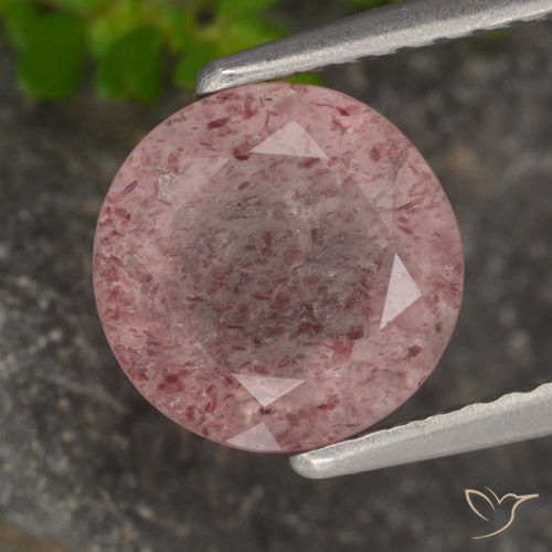 1.71ct Naturel Ton rose Quartz Fraise, Tour, Translucide