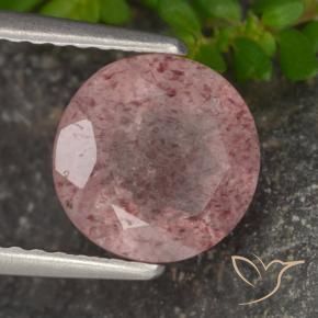 Quartz fraise Ton rose naturelle Tour, 1.71 ct, Translucide