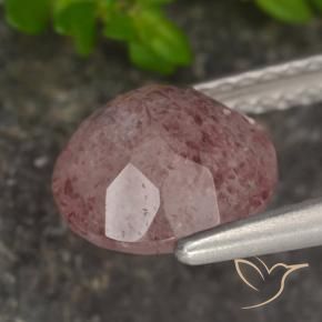 Quartz fraise Ton rose naturelle Tour, 1.71 ct, Translucide