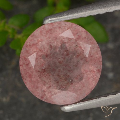 Quartz Fraise Rose moyen naturelle Tour, 2.00 ct, Translucide