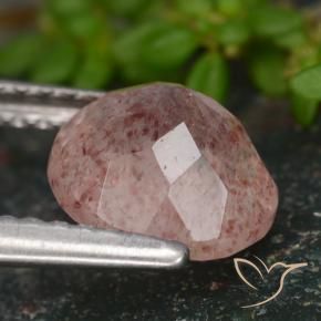 Quartz fraise Rose naturelle Tour, 1.89 ct, Translucide