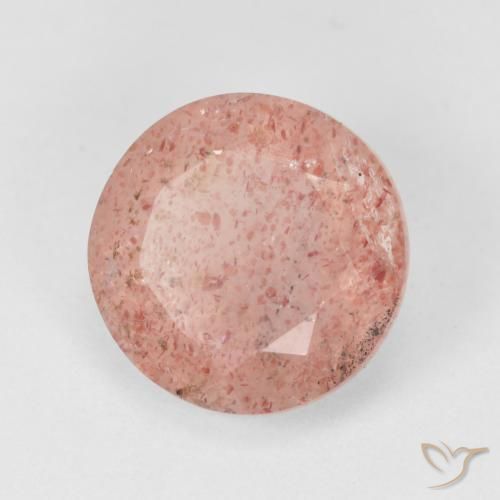 Quartz Fraise Orange rose naturelle Tour, 4.43 ct, Translucide
