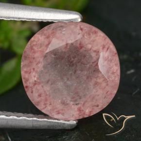 Quartz fraise Rose moyen naturelle Tour, 2.00 ct, Translucide